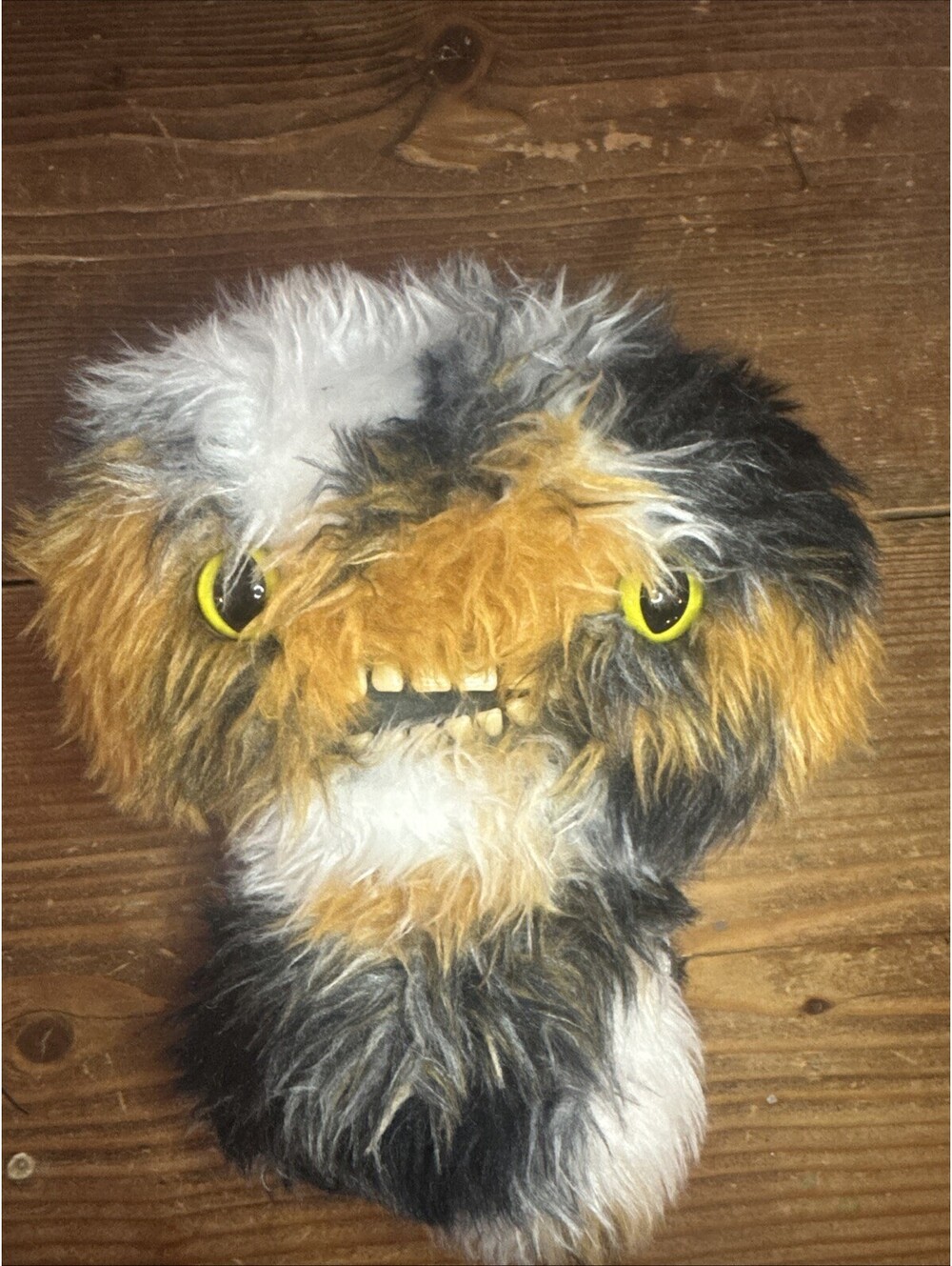 Fuggler Butt Ugly Pets Cheezee Calico Plush Cat Stuffed Animal 11” Ears Cut?